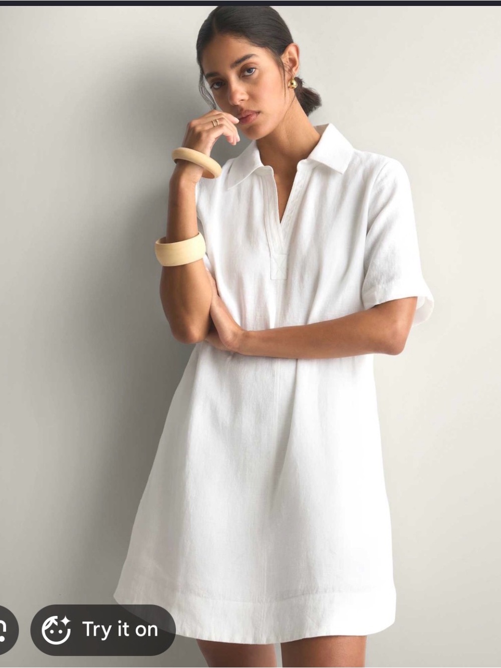 Quine White Linen Dress